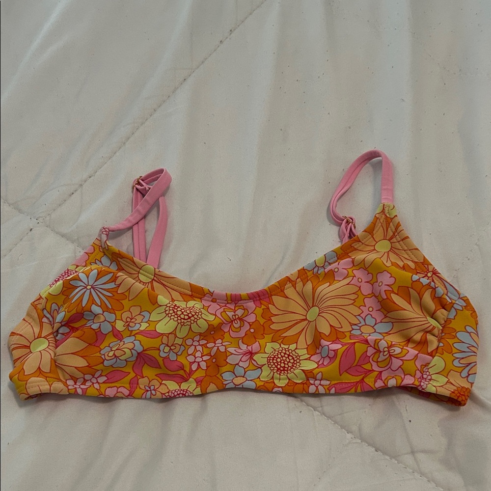 Wild Fable Pink and Orange Bikini Top